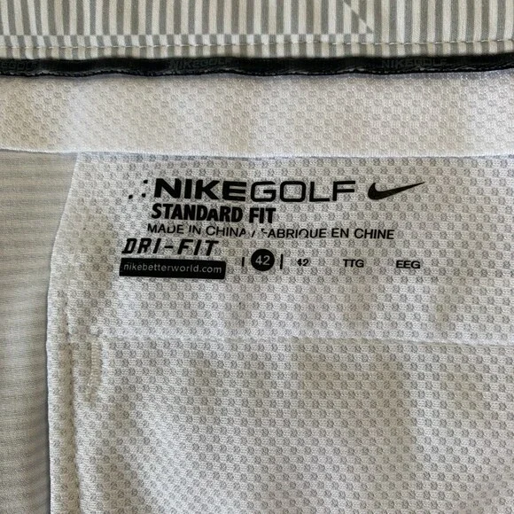 Nike Golf Men Dri-Fit Short Performance Chino Sz 42 Standard Fit Flat Front - Picture 11 of 14